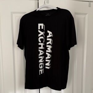 Armani Exchange Black and White Graphic Tee